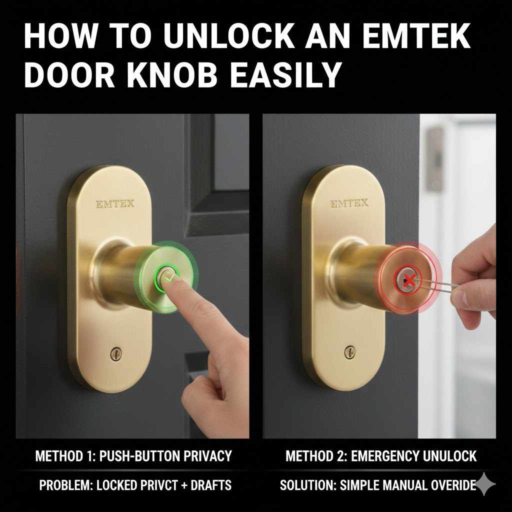 How to Unlock an Emtek Door Knob Easily