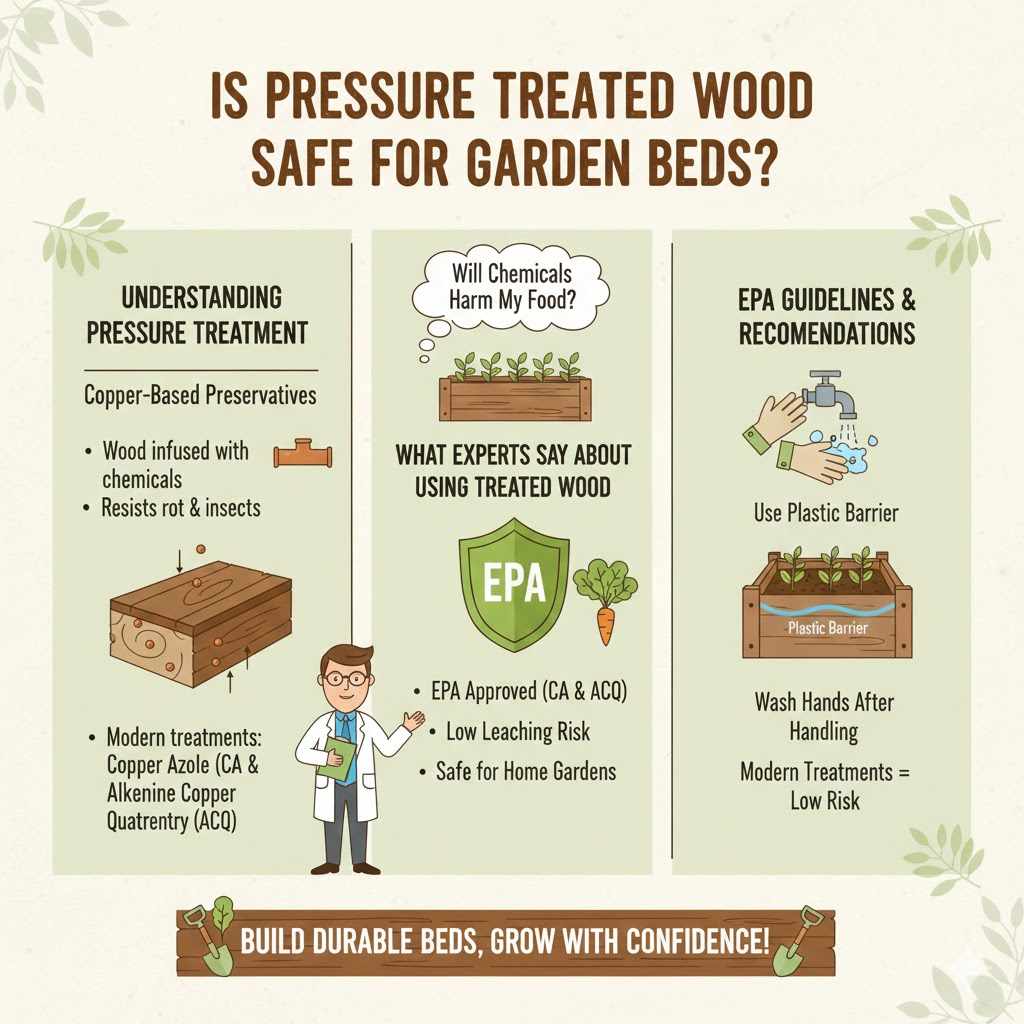 Is Pressure Treated Wood Safe for Garden Beds