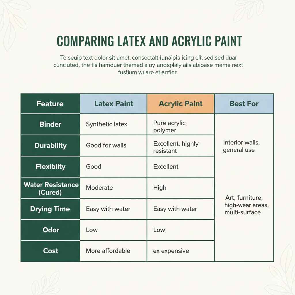 Comparing Latex and Acrylic Paint