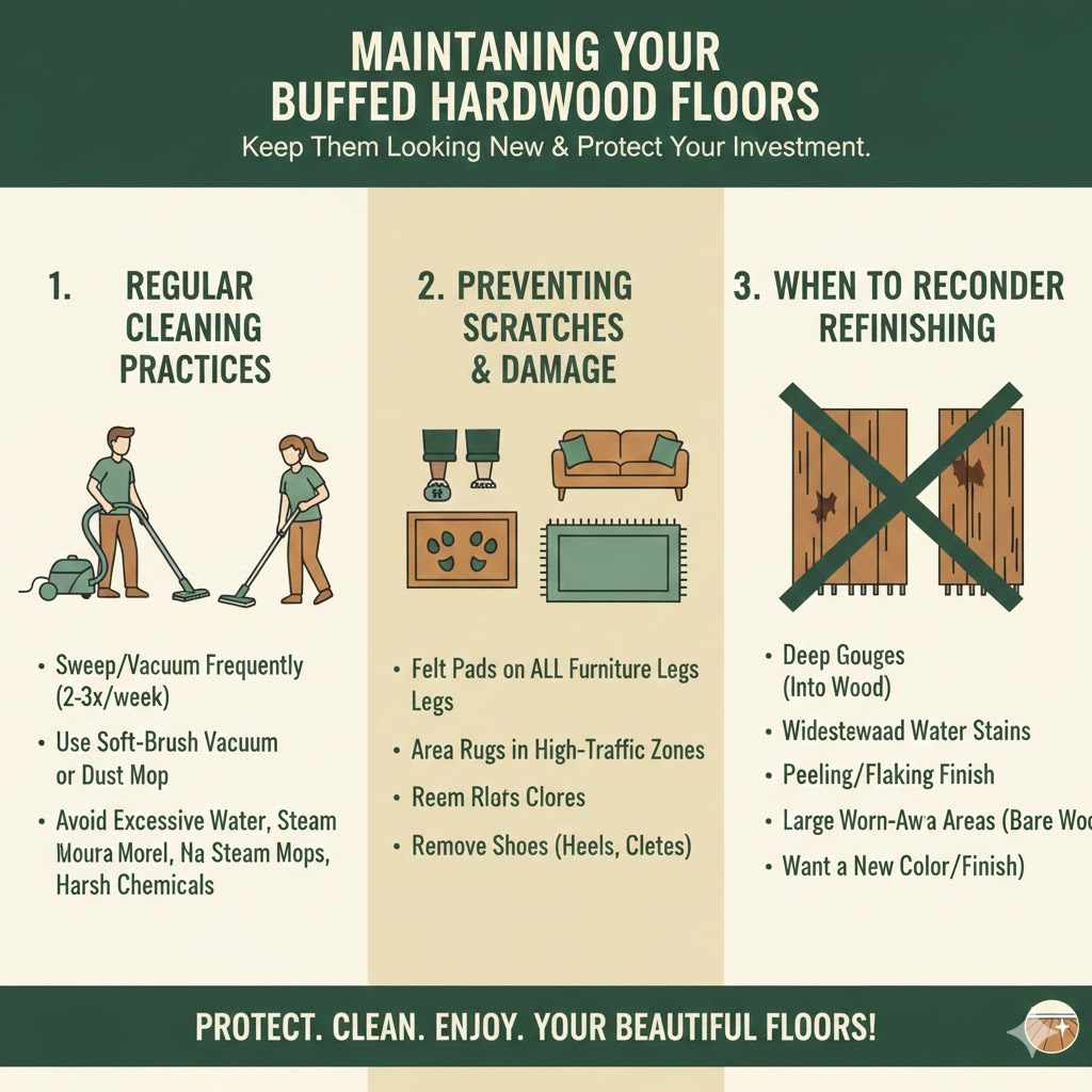 Maintaining Your Buffed Floors

