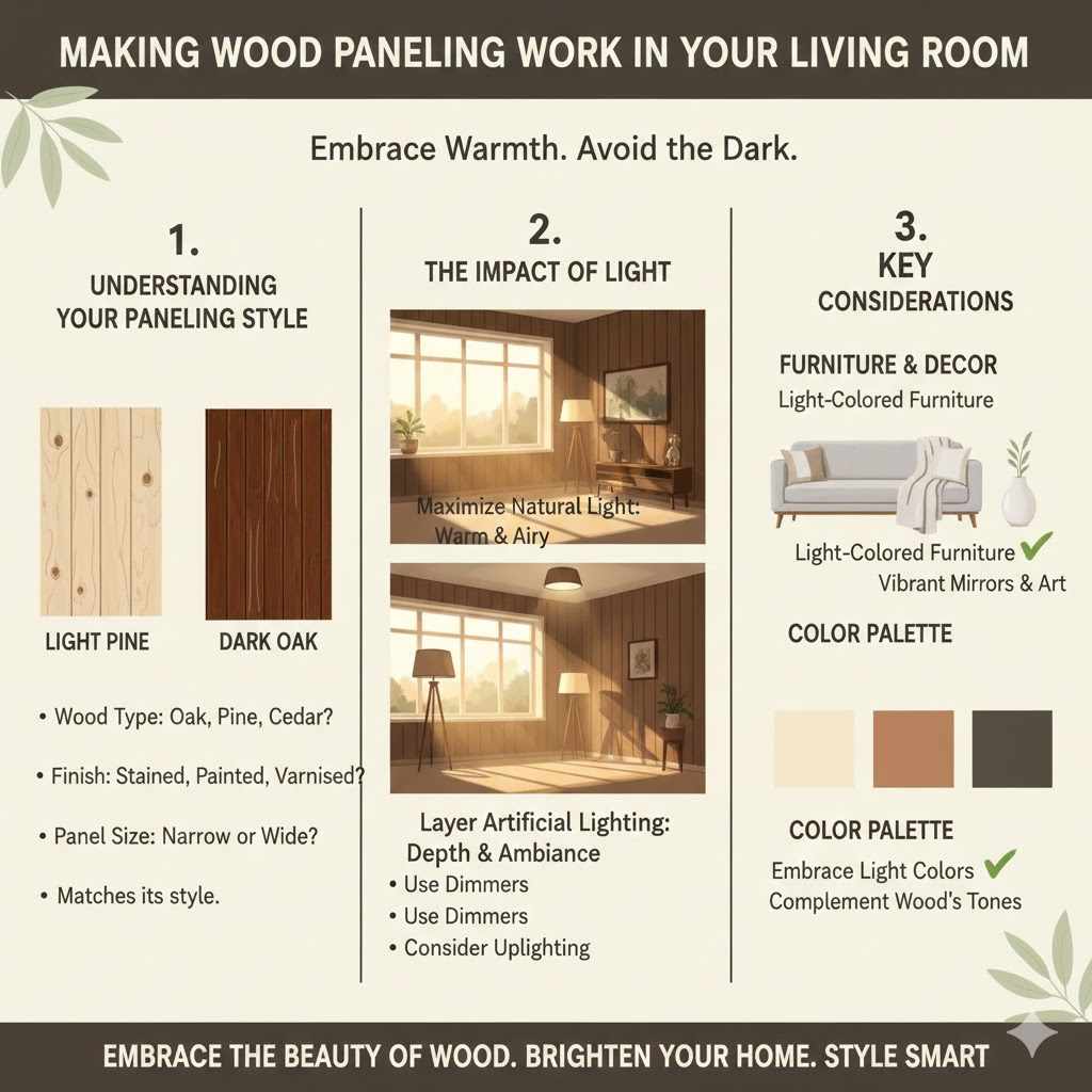 Making Wood Paneling Work In Your Living Room

