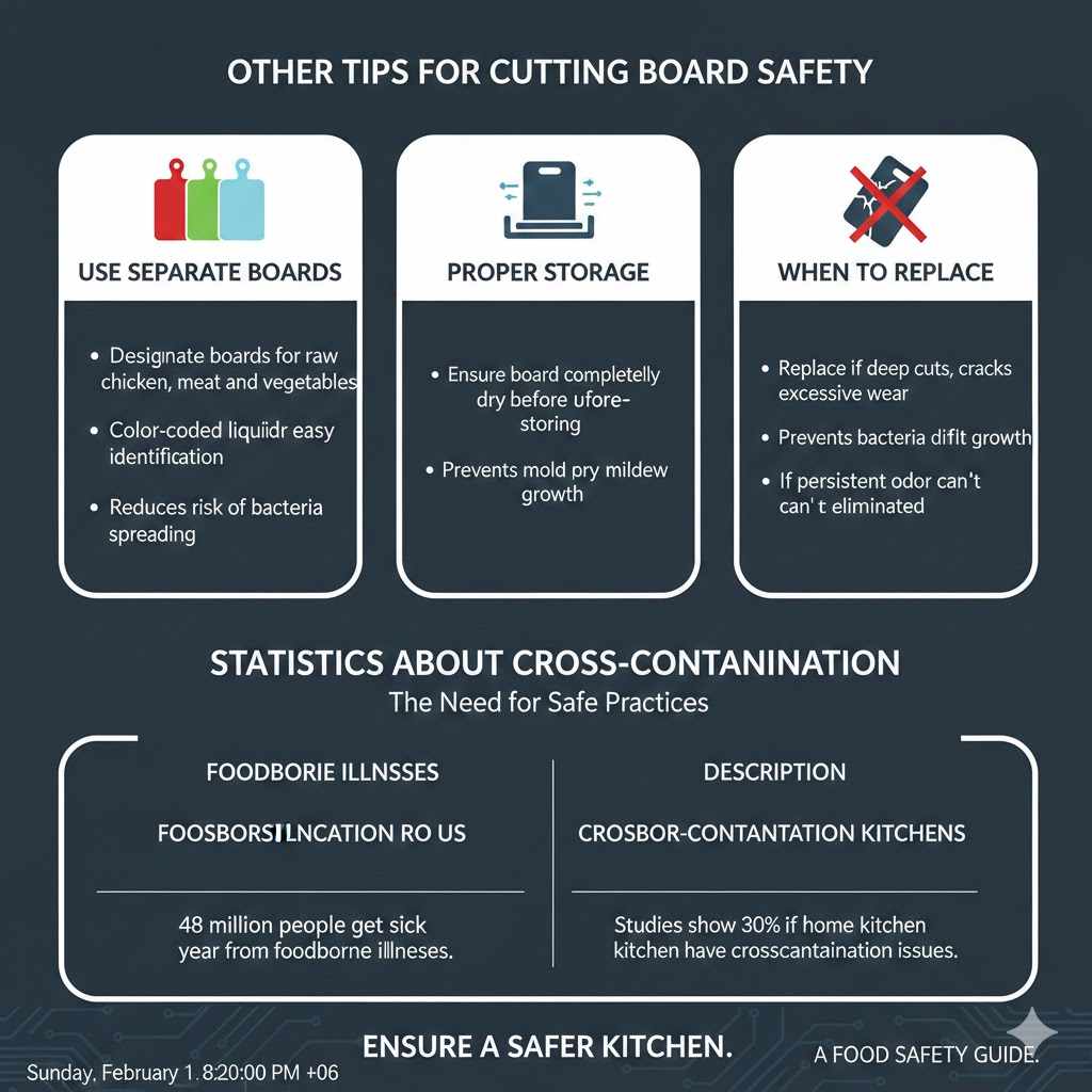 Other Tips for Cutting Board Safety