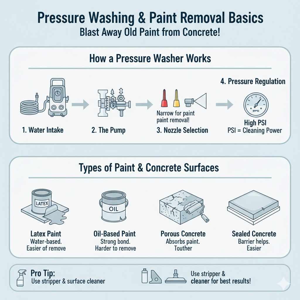 Pressure Washing Basics and Paint Removal