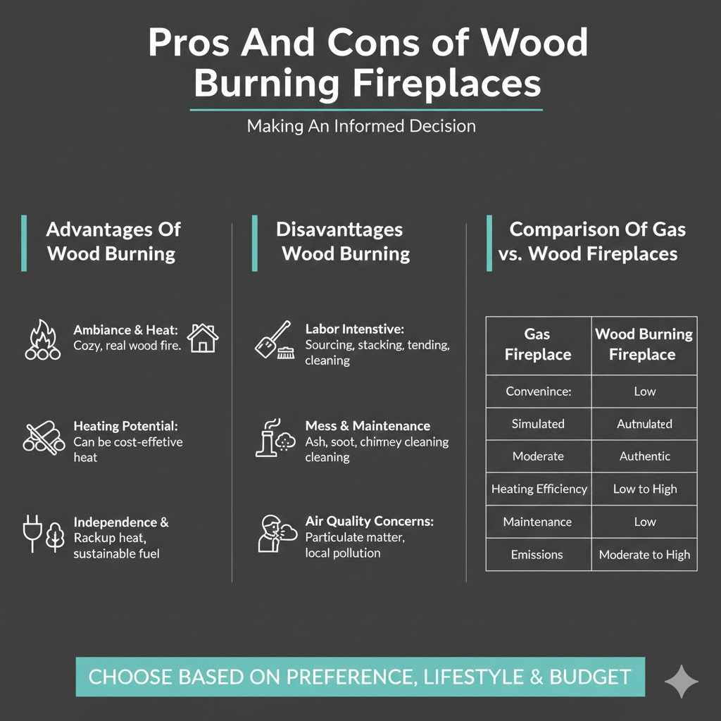 Pros And Cons Of Wood Burning Fireplaces