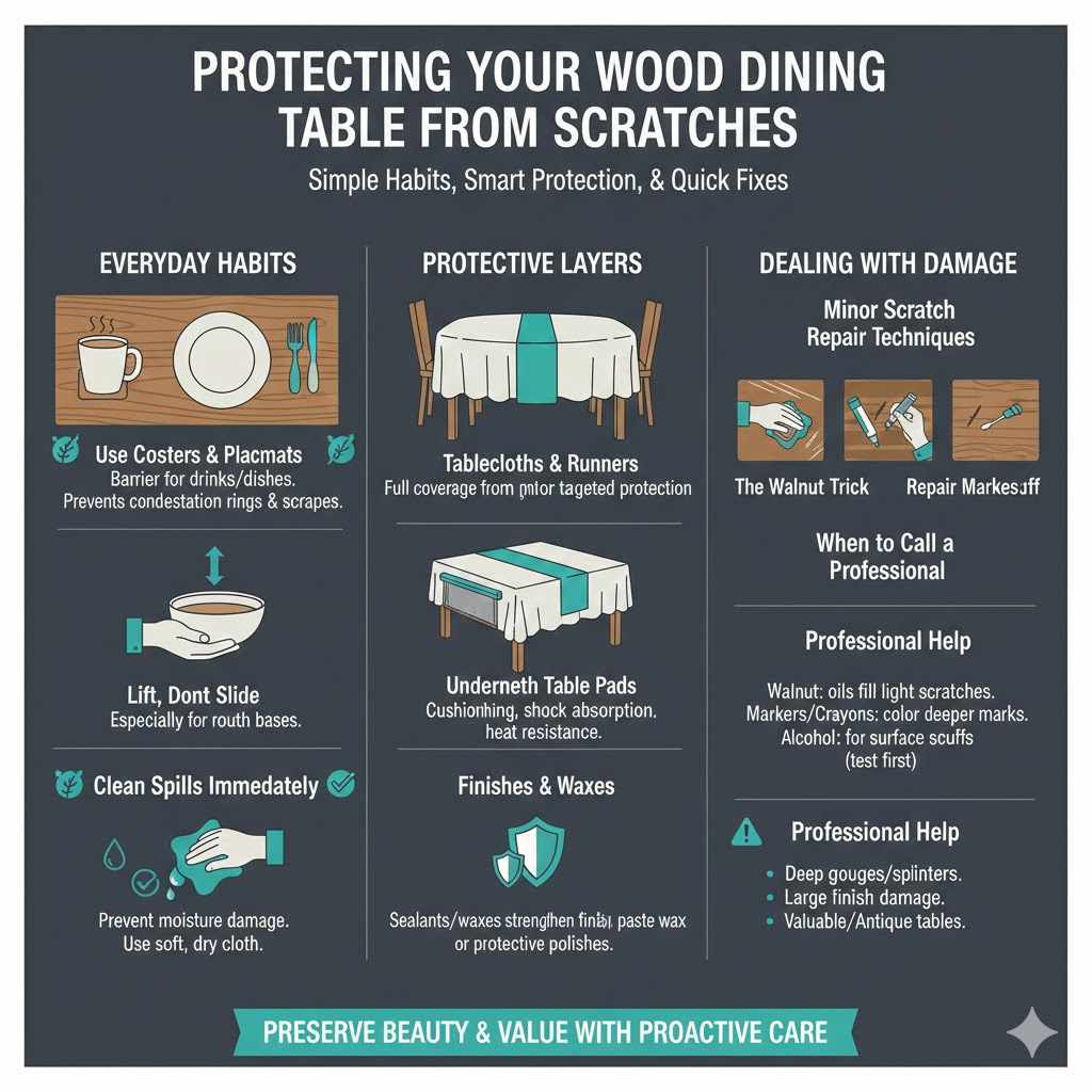Protecting Your Wood Dining Table From Scratches

