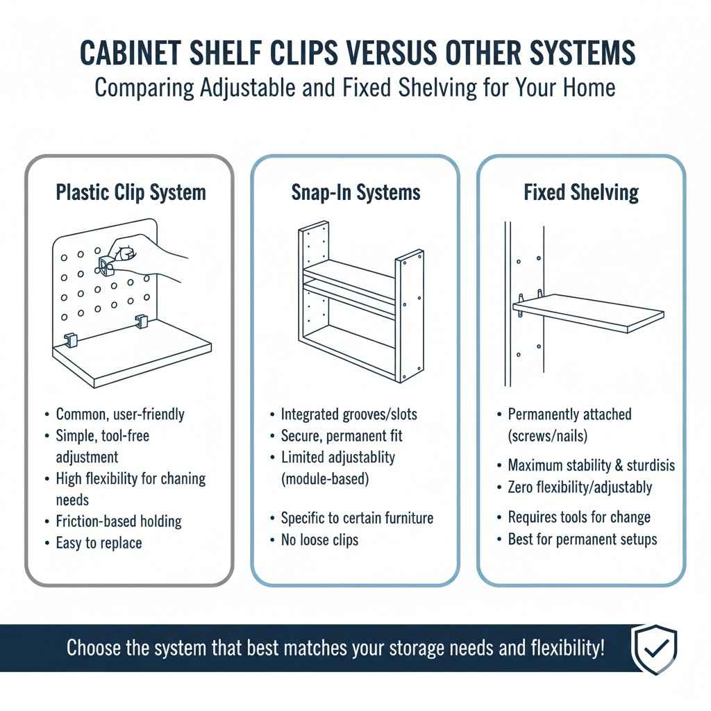 Cabinet Shelf Clips versus Other Systems