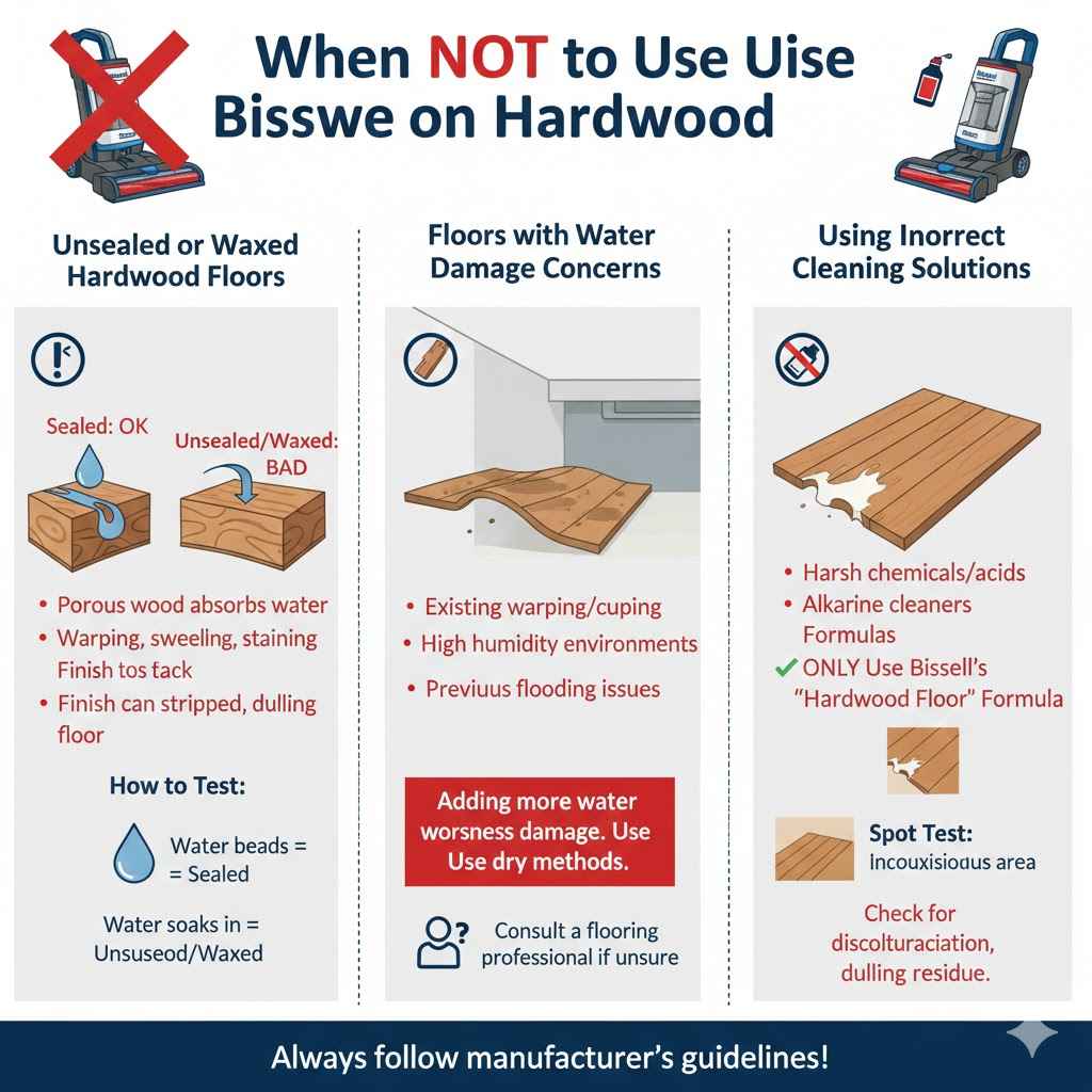 When Not to Use Bissell CrossWave on Hardwood