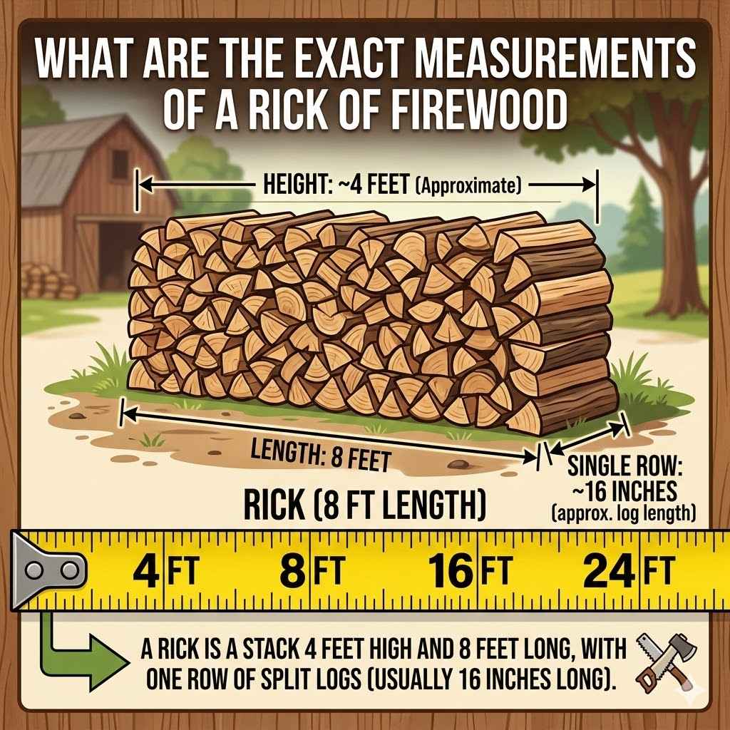 What Are The Exact Measurements Of A Rick Of Firewood