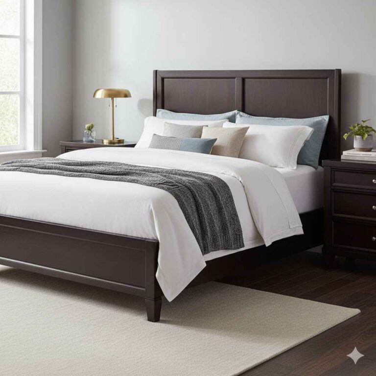 What Color Bedding Goes with Dark Wood Furniture?