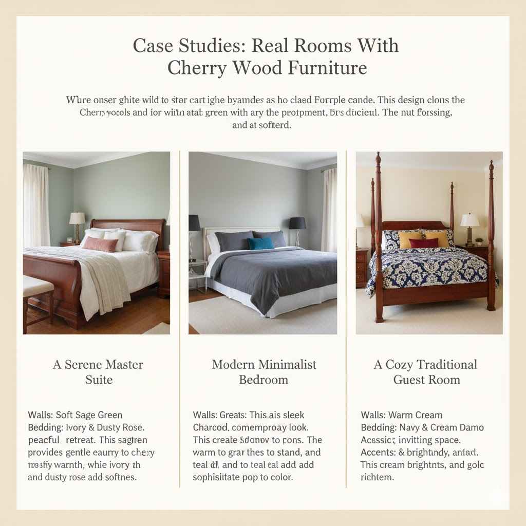 Real Rooms With Cherry Wood Furniture