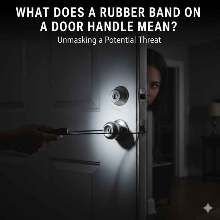 What Does a Rubber Band on a Door Handle Mean