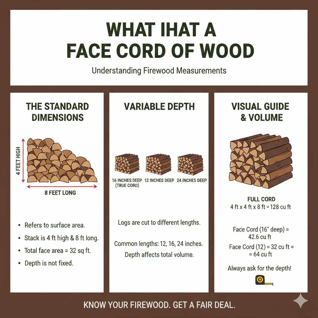 What Is a Face Cord of Wood

