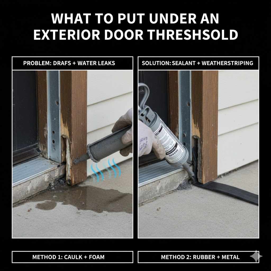 What to Put Under an Exterior Door Threshold