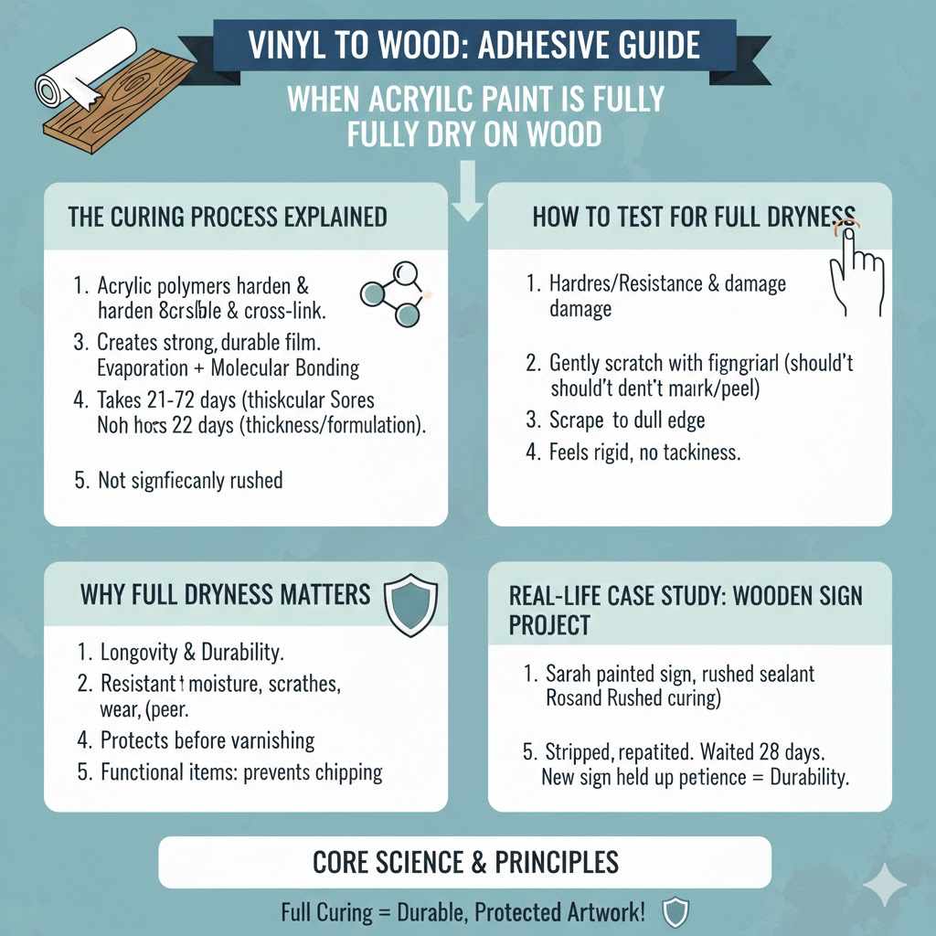 When Acrylic Paint is Fully Dry on Wood