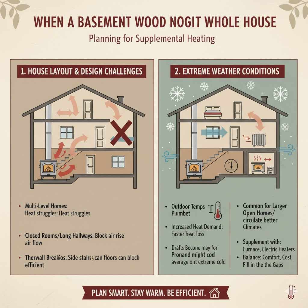 When a Basement Wood Stove Might Not Heat the Whole House

