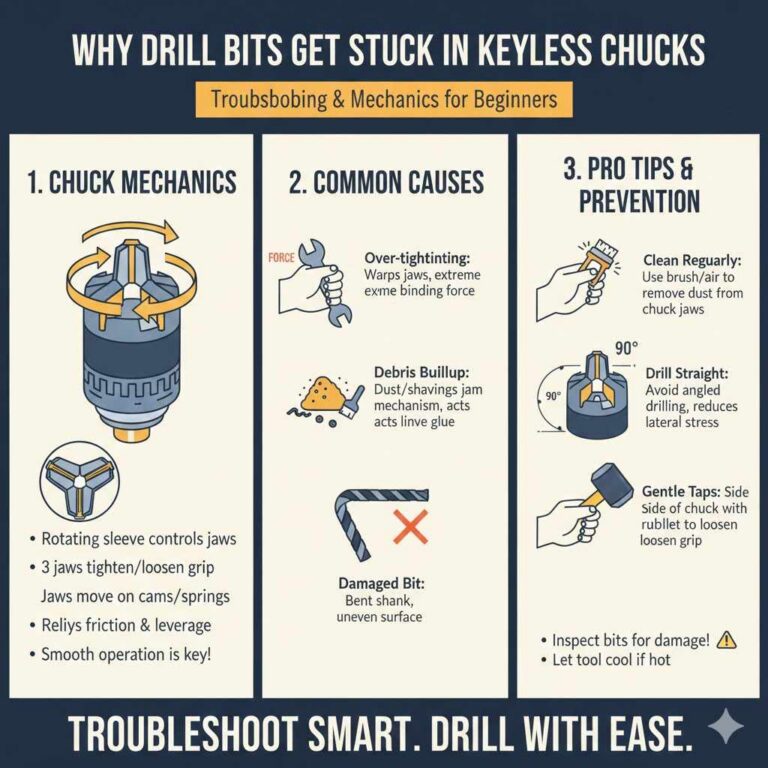 How To Remove A Stuck Drill Bit From A Keyless Chuck