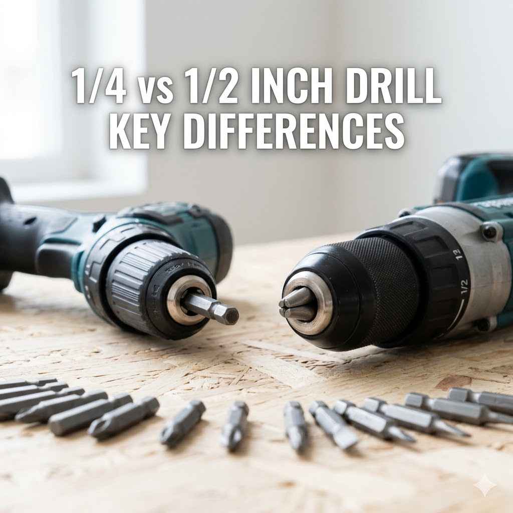 1/4 vs 1/2 Inch Drill Key Differences