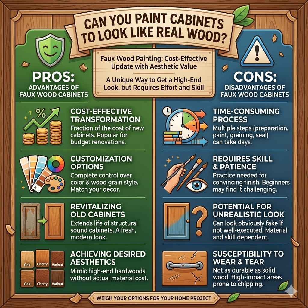 Can You Paint Cabinets to Look Like Real Wood Pros And Cons