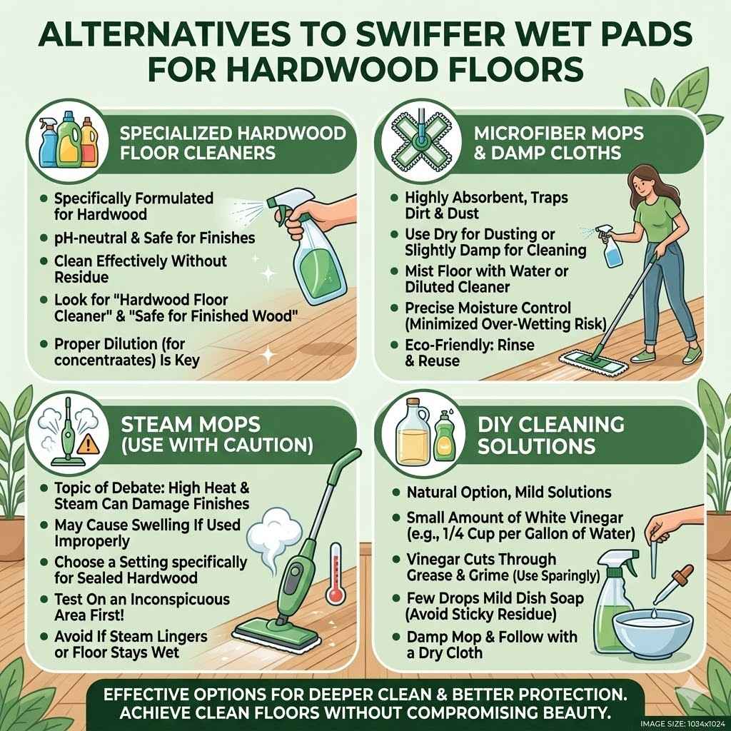 Alternatives to Swiffer Wet Pads for Hardwood Floors