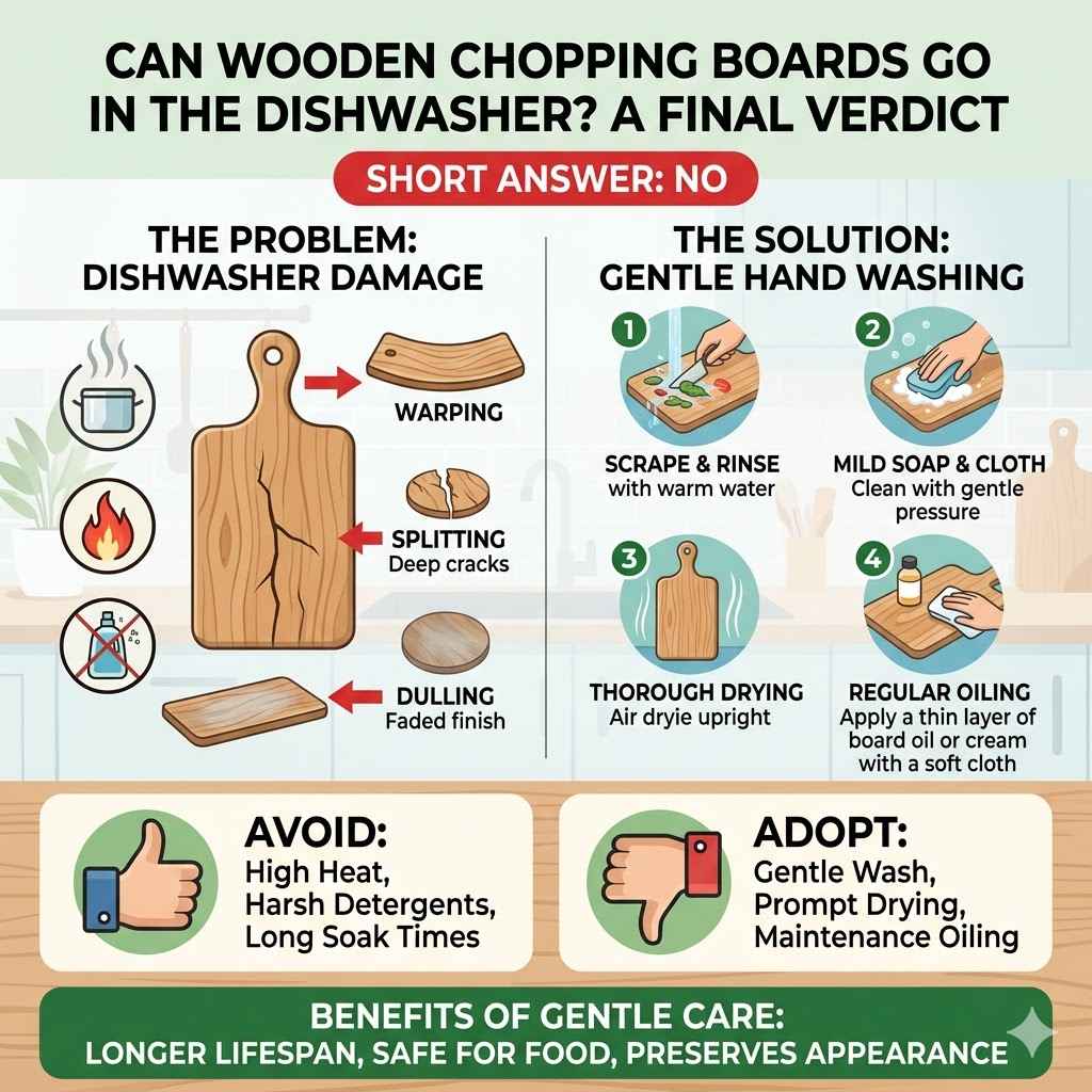 Can Wooden Chopping Boards Go in the Dishwasher