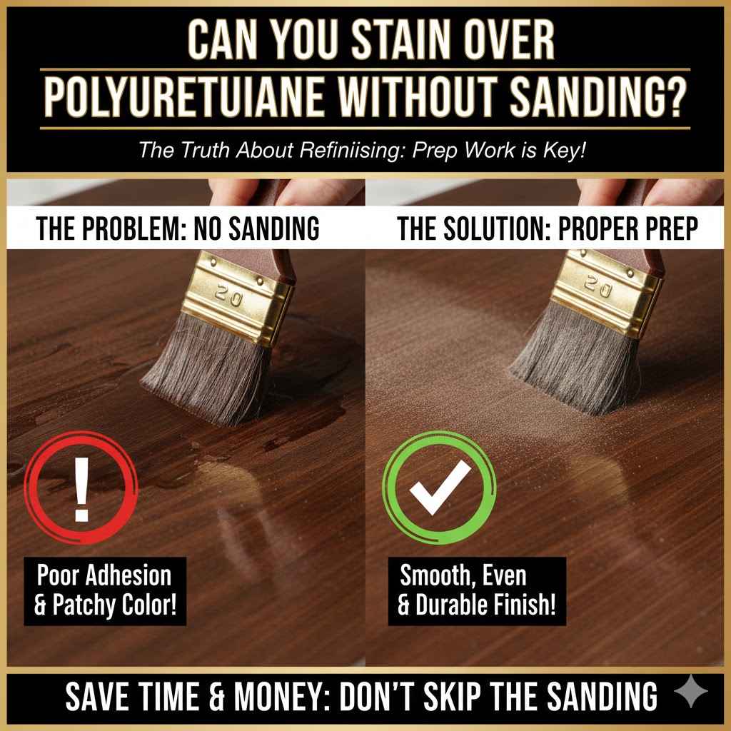 Can You Stain Over Polyurethane Without Sanding