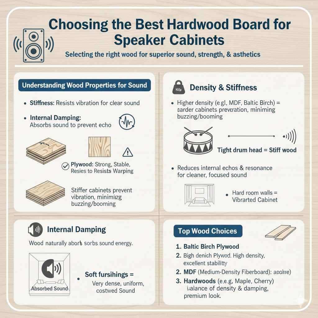Choosing the Best Hardwood Board for Speaker Cabinets