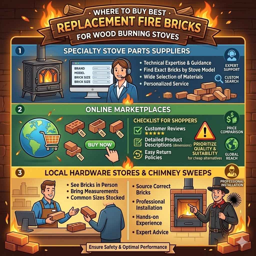 Where to Buy Best Replacement Fire Bricks for Wood Burning Stoves