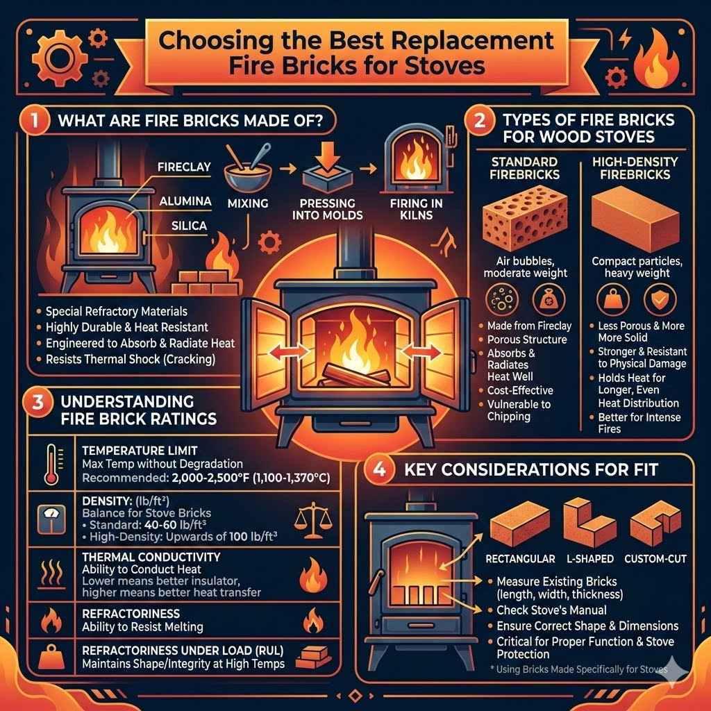 Choosing the Best Replacement Fire Bricks for Stoves