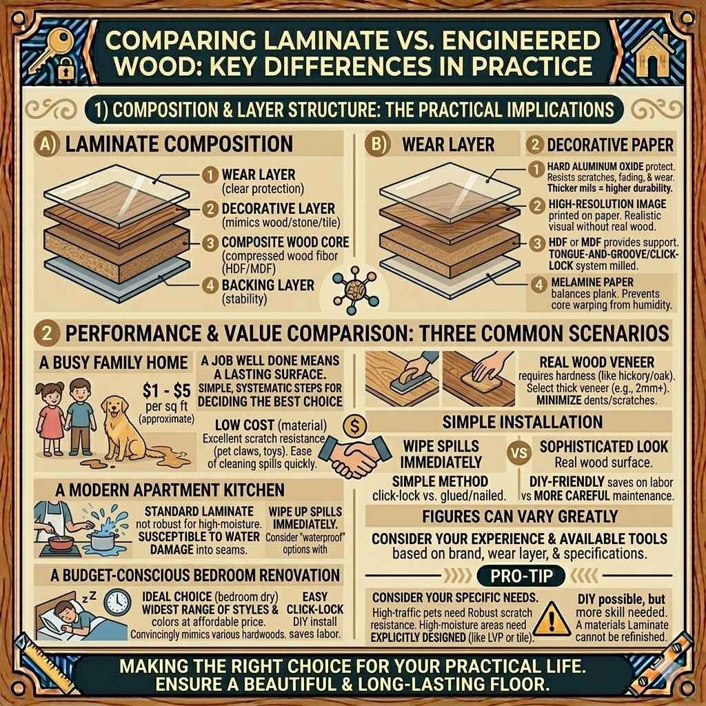 Comparing Laminate Vs Engineered Wood