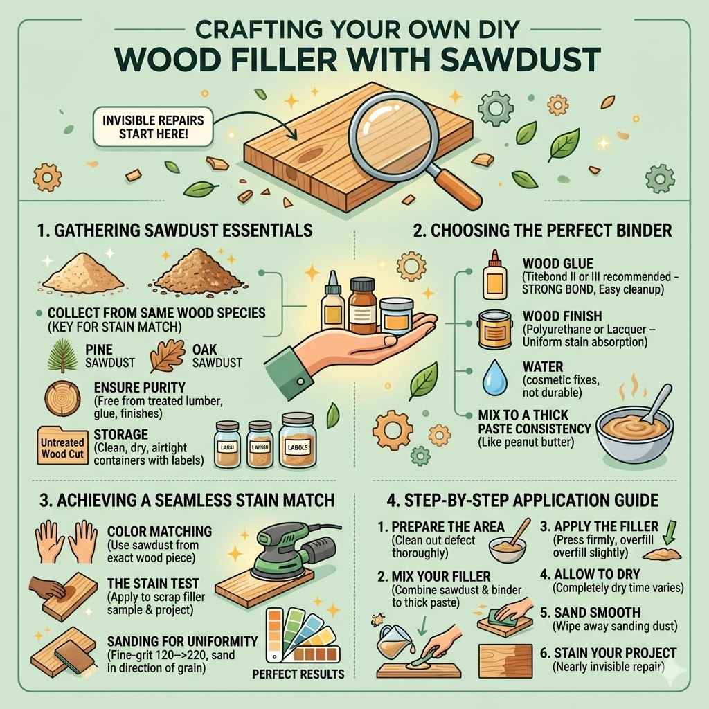 Crafting Your Own DIY Wood Filler With Sawdust