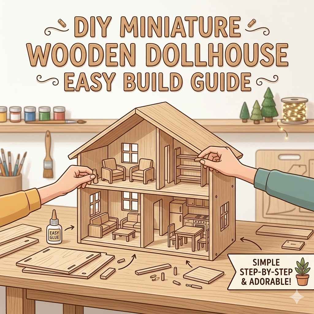 DIY Miniature Wooden Dollhouse Easy Build Guide