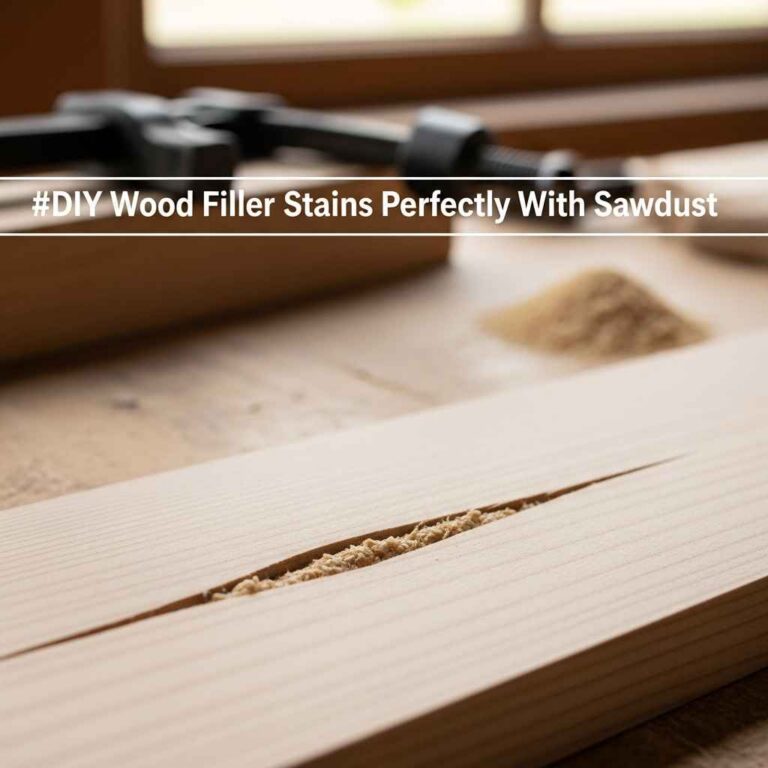 DIY Wood Filler Stains Perfectly With Sawdust