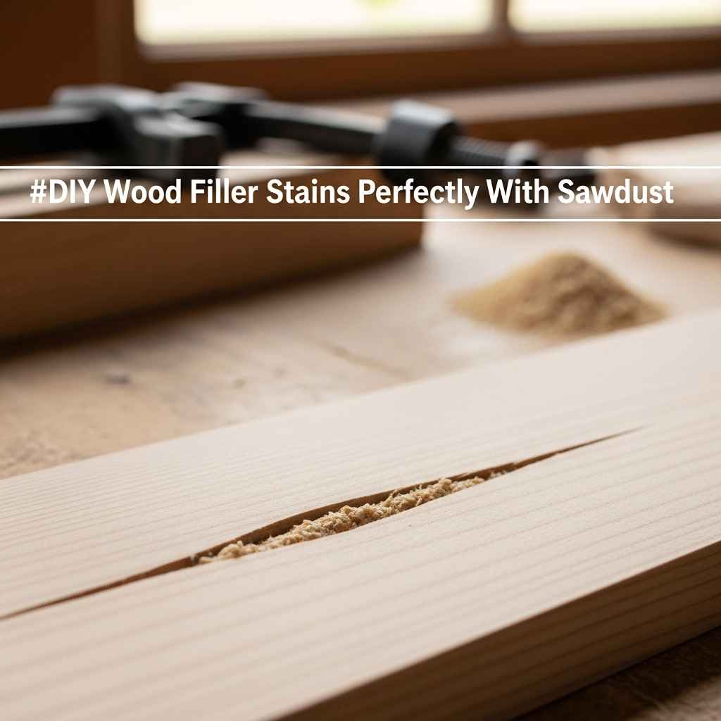 DIY Wood Filler Stains Perfectly With Sawdust