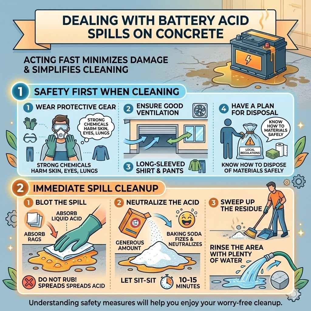 Dealing With Battery Acid Spills On Concrete
