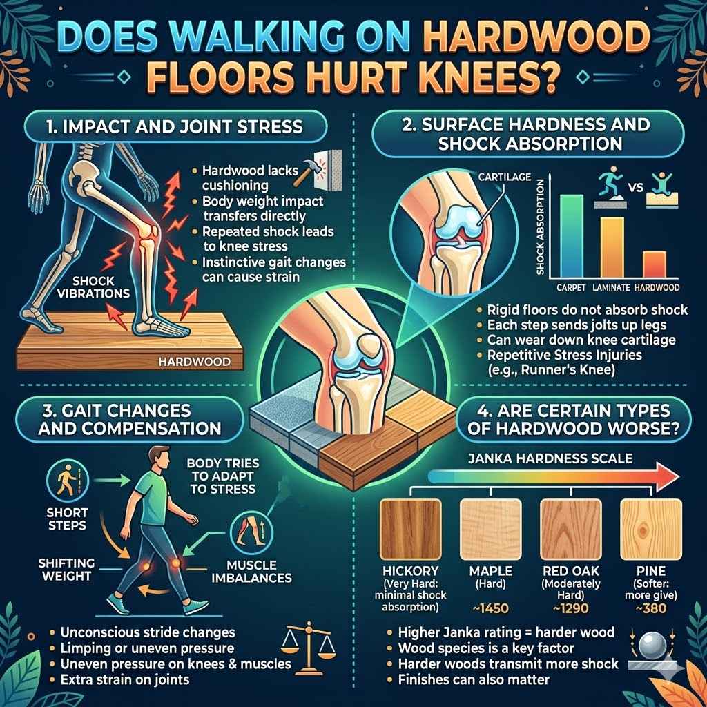 Does Walking On Hardwood Floors Hurt Knees