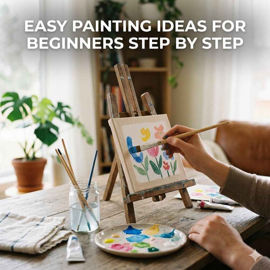 Easy Painting Ideas For Beginners Step By Step