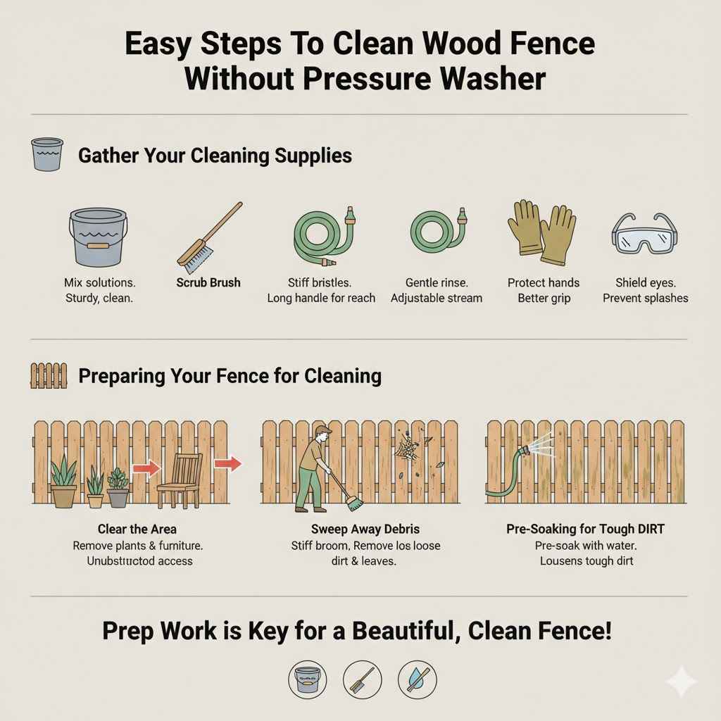 Easy Steps To Clean Wood Fence Without Pressure Washer