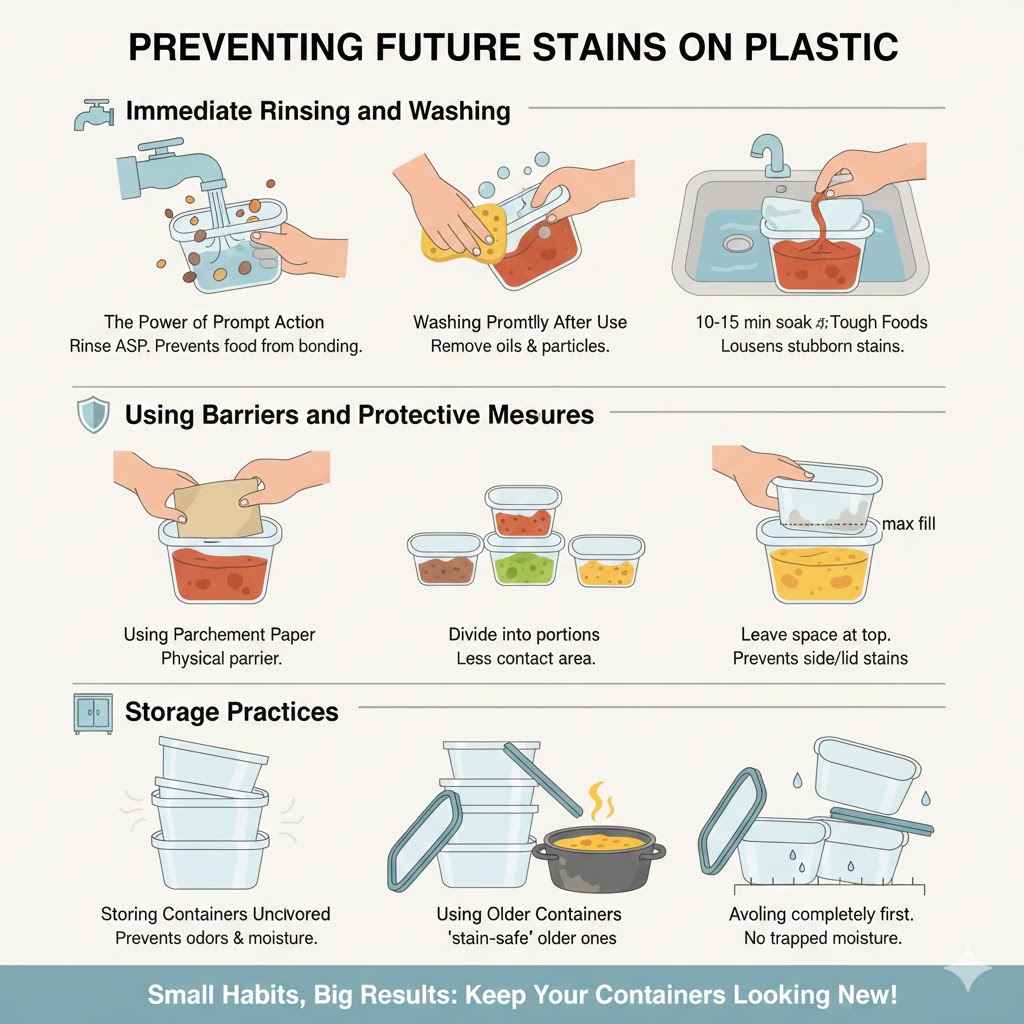 Preventing Future Stains on Plastic Containers