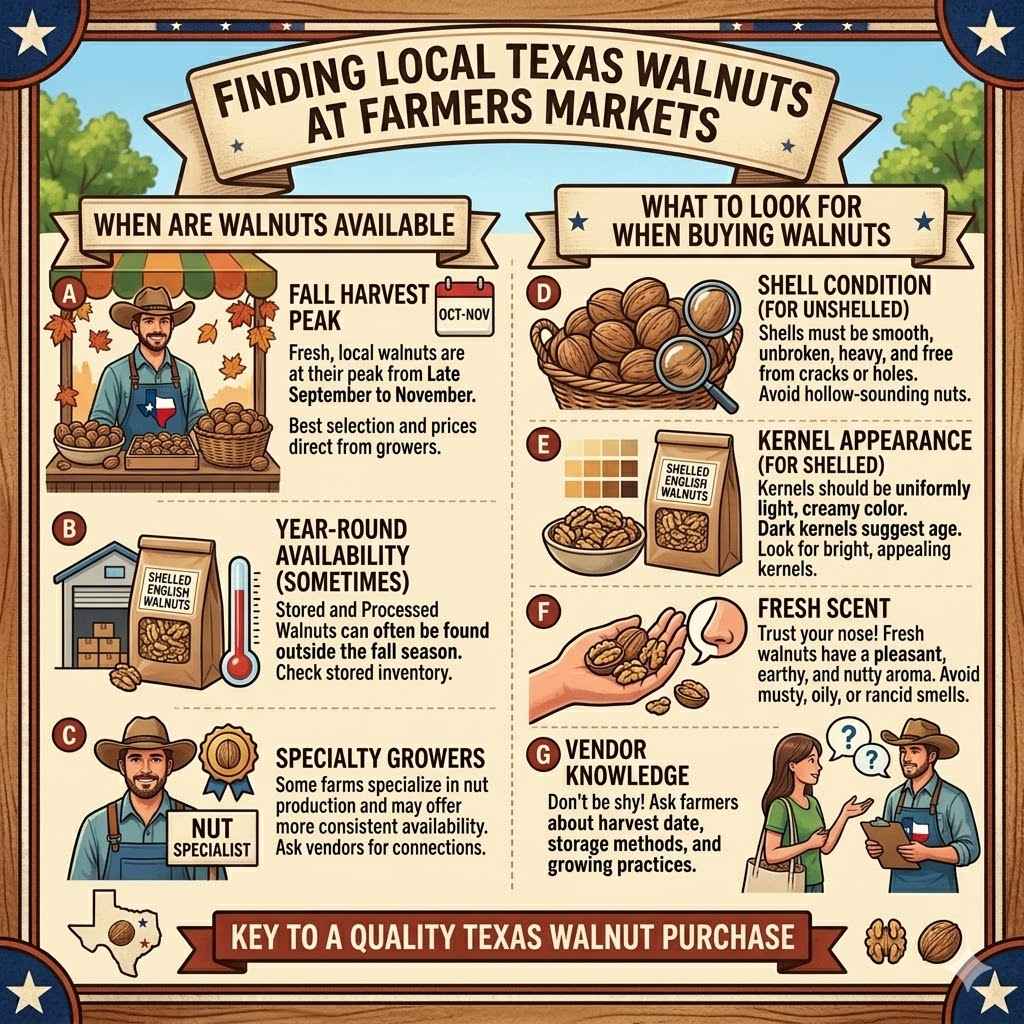 Finding Local Texas Walnuts At Markets