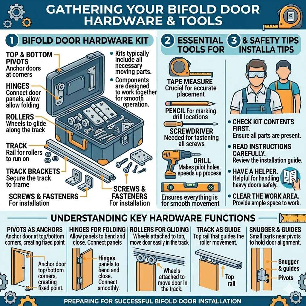Gathering Your Bifold Door Hardware and Tools