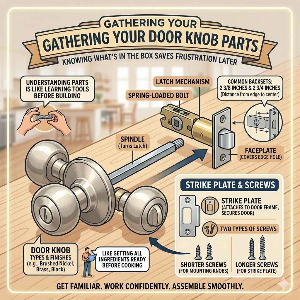 Gathering Your Door Knob Parts