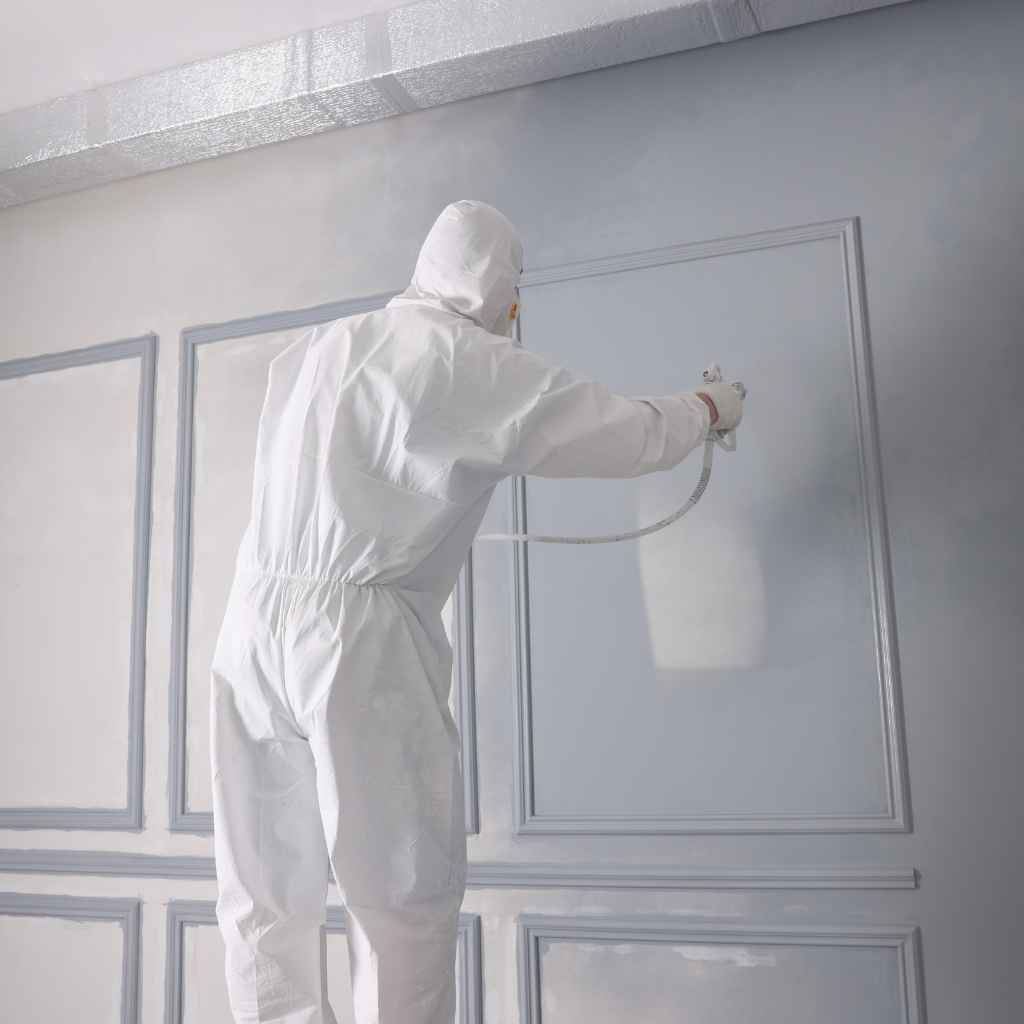 Getting Ready To Spray Paint Walls And Ceilings