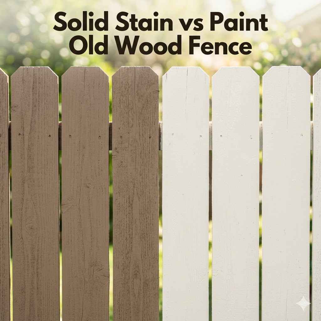 Solid Stain vs Paint Old Wood Fence