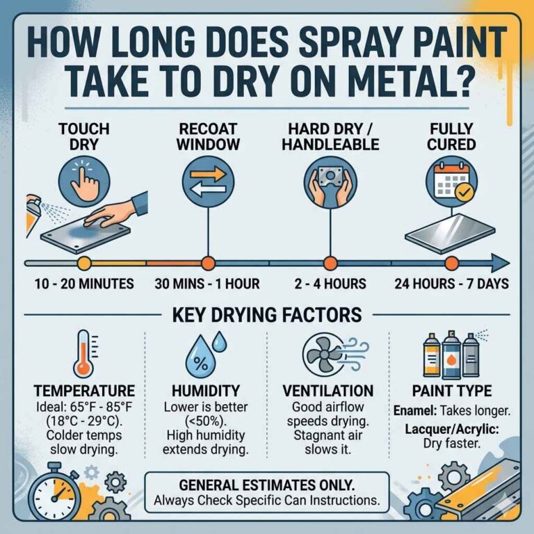 How Long Does Spray Paint Take to Dry on Metal?