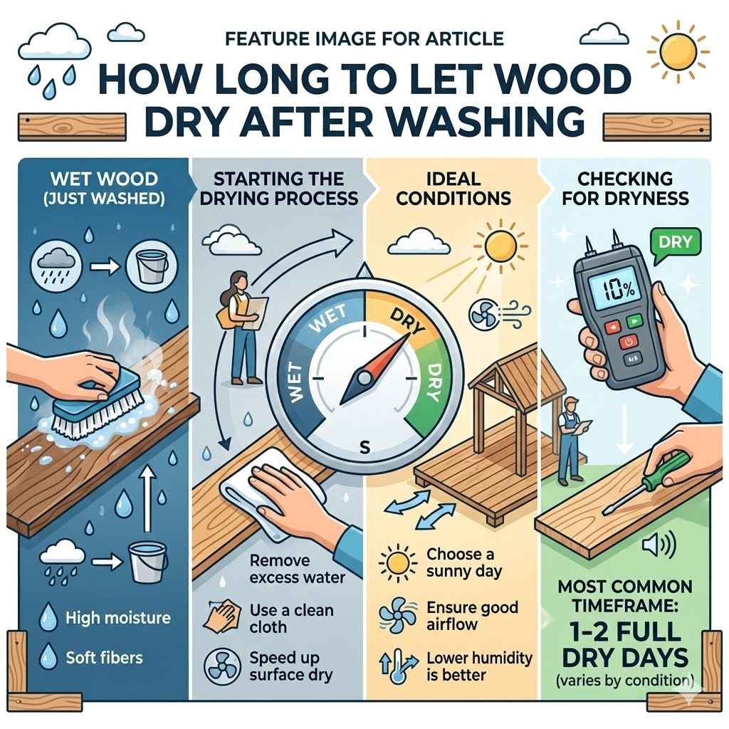 How Long to Let Wood Dry After Washing