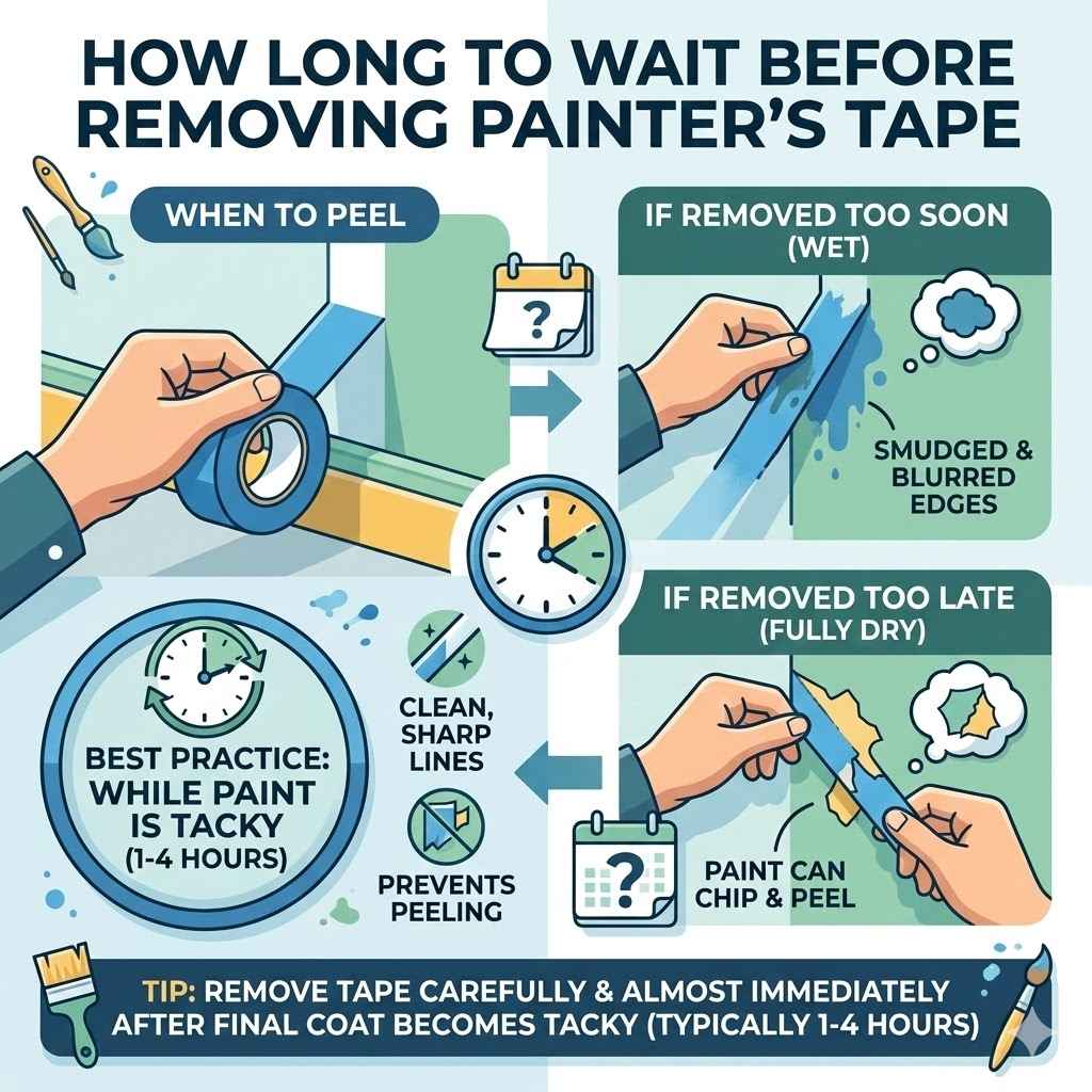 How Long to Wait Before Removing Painter’s Tape