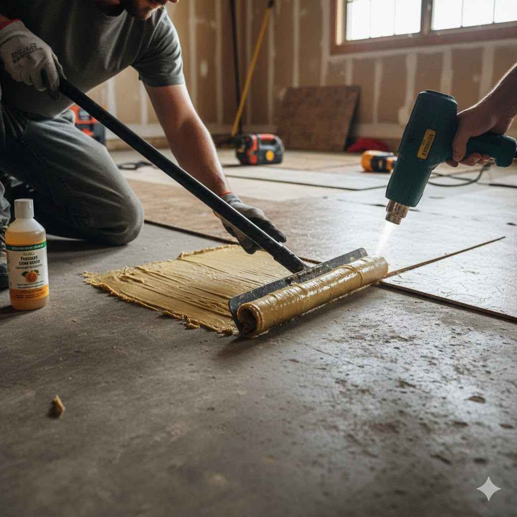 How To Remove Vinyl Flooring Glue From Concrete