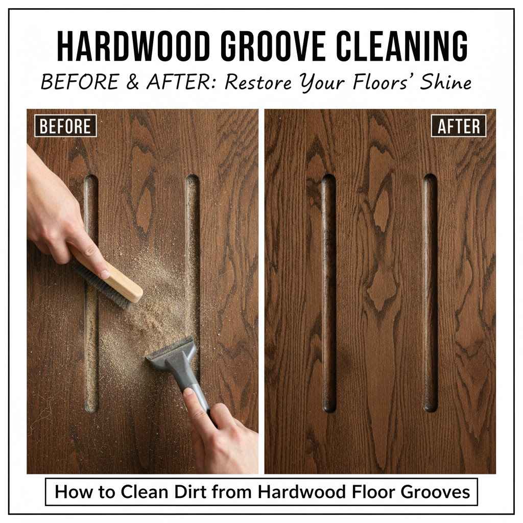How to Clean Dirt from Hardwood Floor Grooves