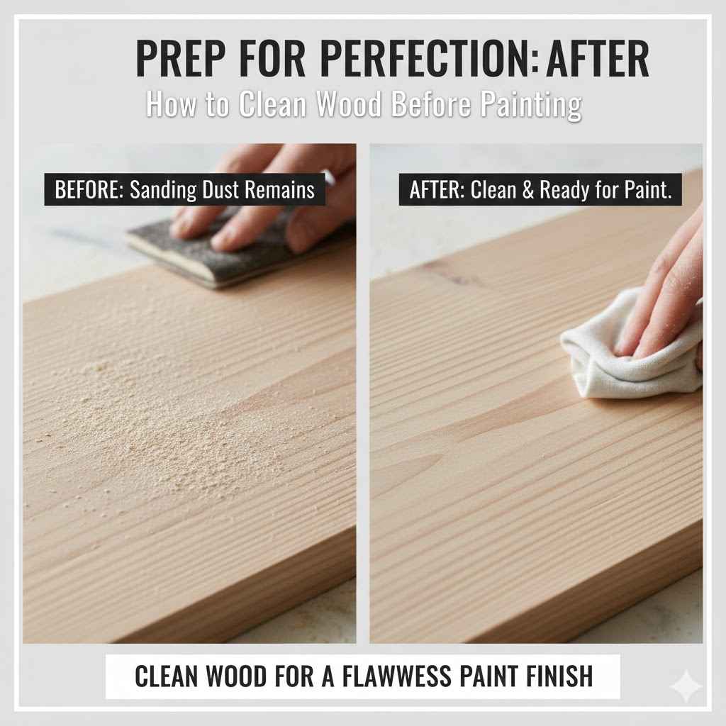 How to Clean Wood Before Painting After Sanding