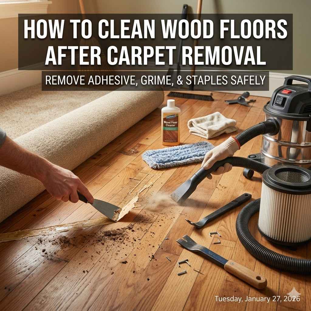 How to Clean Wood Floors After Carpet Removal
